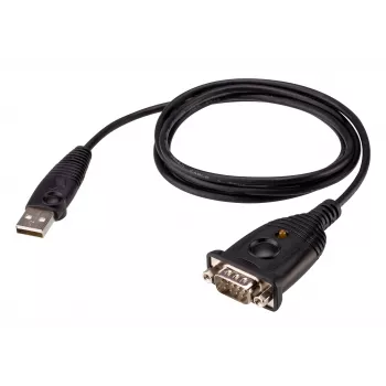 ATEN UC232AF USB-A uz RS-232 kabelis, melns, 1,2 m