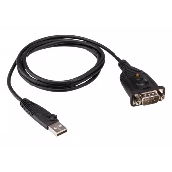 ATEN UC232AF USB-A uz RS-232 kabelis, melns, 1,2 m
