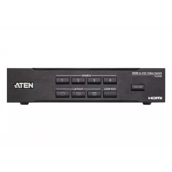 ATEN CAMLIVE PRO 4K 4 ieeju HDMI uz USB video pārslēdzējs, melns
