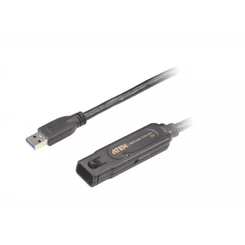 ATEN UE3315A USB3.2 Gen1 pagarinātājkabelis, 15 m, USB A – USB A, 5 Gbit/s, melns
