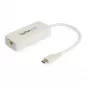 StarTech.com USB-C uz Gigabit Ethernet adapteris ar USB-A portu - Balts 1Gbps NIC USB 3.0/USB 3.1 Type-C tīkla adapteris - 1GbE USB-C RJ45/LAN TB3 saderīgs Windows MacBook Pro Chromebook