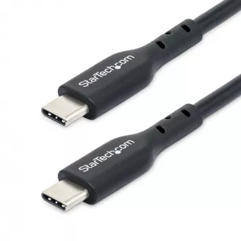 StarTech.com 13ft (4m) USB-C lādēšanas kabelis, uzlāde un sinhronizācija, 60W (3A) PD, USB 2.0 klēpjdatora lādētāja kabelis, TPE apvalks - Melns USB C lādēšanas vads