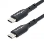 StarTech.com 13ft (4m) USB-C lādēšanas kabelis, uzlāde un sinhronizācija, 60W (3A) PD, USB 2.0 klēpjdatora lādētāja kabelis, TPE apvalks - Melns USB C lādēšanas vads
