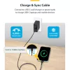 StarTech.com 13ft (4m) USB-C lādēšanas kabelis, uzlāde un sinhronizācija, 60W (3A) PD, USB 2.0 klēpjdatora lādētāja kabelis, TPE apvalks - Melns USB C lādēšanas vads