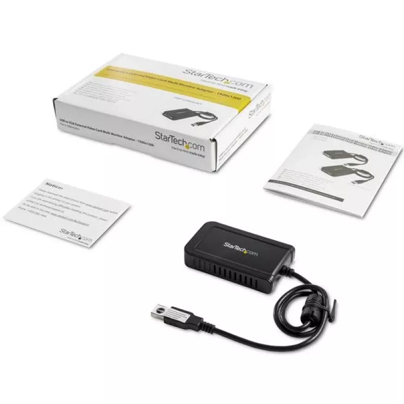 StarTech.com USB 2.0 uz VGA adapteris, USB uz VGA monitora pārveidotājs Windows, 1080p (bez atbalsta macOS/ChromeOS/Linux) - TAA