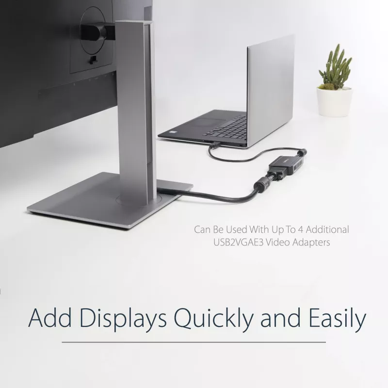 StarTech.com USB 2.0 uz VGA adapteris, USB uz VGA monitora pārveidotājs Windows, 1080p (bez atbalsta macOS/ChromeOS/Linux) - TAA