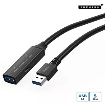 Microconnect USB3.0AAF15A USB pagarinātājkabelis 15 m USB 3.2 Gen 1 (3.1 Gen 1) A-A melns