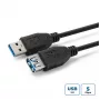 Microconnect USB3.0AAF1B USB pagarinātājkabelis USB 3.2 Gen 1 (3.1 Gen 1) 1 m USB A Melns