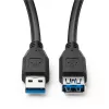 Microconnect USB3.0AAF2B USB 3.2 Gen 1 pagarinātājkabelis, USB-A (vīrišķais) uz USB-A (sievišķais), 2 m, melns