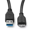 Microconnect USB3.0AB05MICRO USB kabelis 0.5 m USB A – Micro-USB B melns