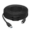 Microconnect USB3.1CA10AMP USB kabelis USB 3.2 Gen 1 (3.1 Gen 1) 10 m USB C uz USB A melns
