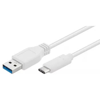 Microconnect USB3.1CA1W USB kabelis USB 3.2 Gen 1 (3.1 Gen 1) 1 m USB A USB C Balts