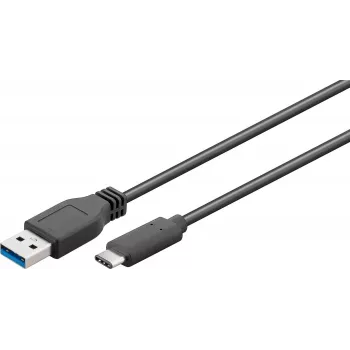 Microconnect USB3.1CA3 USB kabelis USB 3.2 Gen 1 (3.1 Gen 1) 3 m USB C USB A Melns