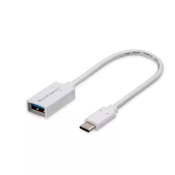 Microconnect USB3.1CAF02W USB kabelis USB 3.2 Gen 1 (3.1 Gen 1) 0.2 m USB C – USB A balts