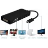 Microconnect USB3.1CCOM10 USB grafiskais adapteris 3840 x 2160 pikseļi Melns