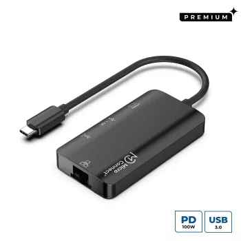 Microconnect USB3.1CCOM16 USB-C 4-in-1 dokstacija / portu replicētājs, pelēks