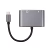 Microconnect USB3.1CETHPDBA adapteris USB-C uz RJ-45 Gigabit Ethernet ar USB-C barošanas pieslēgvietu, melns