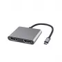 MicroConnect USB3.1CHDMIX2 USB grafiskais adapteris, melns