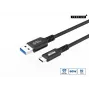 USB kabelis MicroConnect USB3.2AC15 1.5m USB-C uz USB-A 10 Gbit/s melns