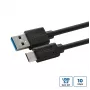 Microconnect USB3.2CA0.25 USB kabelis 0.25 m USB A – USB C melns