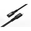 Microconnect USB3.2CC1.5EX USB-C kabelis USB4 Gen 2x2 1.5 m Melns