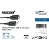 USB kabelis MicroConnect USB3.2CC15OP 15m USB-C melns 10 Gbit/s
