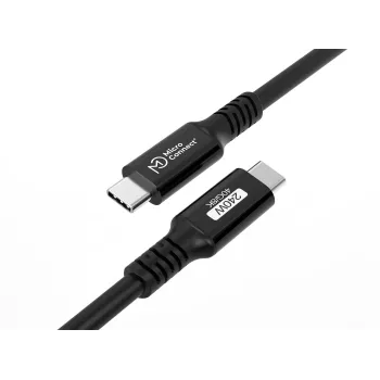USB kabelis Microconnect USB4CC05-240W 0.5m USB-C 40 Gbit/s Melns