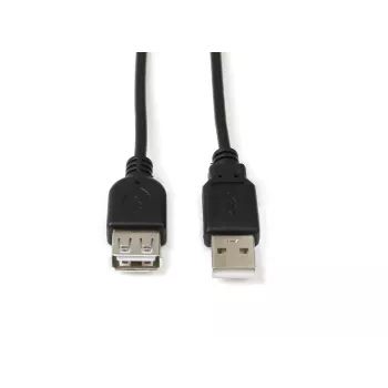 Microconnect USBAAF01B USB pagarinātājkabelis USB 2.0 0.1 m USB A Melns