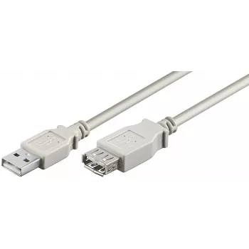 Microconnect USBAAF2 USB pagarinātāja kabelis USB 2.0 1.8 m USB A Pelēks