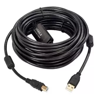 MicroConnect USBAB15B-ACTIVE aktīvais USB 2.0 kabelis 15 m, USB A – USB B, melns