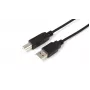 Microconnect USBAB1B USB kabelis USB 2.0 1 m USB A USB B Melns