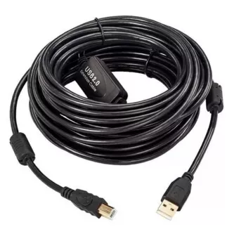 Microconnect USBAB5B-ACTIVE aktīvs USB 2.0 kabelis 5 m USB A – USB B melns