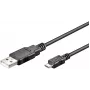 Microconnect USBABMICRO18 USB kabelis USB 2.0 1.8 m USB A Micro-USB B Melns
