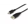 Microconnect USBAMB510 USB kabelis USB 2.0 10 m USB A Mini-USB B Melns