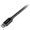 StarTech.com 2 m USB – Lightning kabelis – garais iPhone/iPad/iPod lādētāja kabelis – Lightning uz USB – Apple MFi sertificēts – Melns