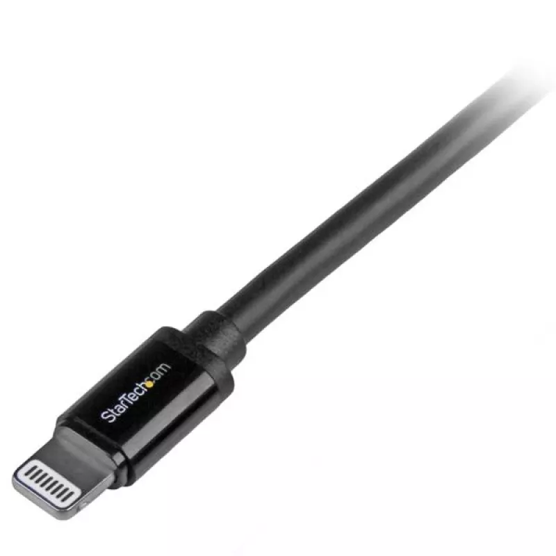 StarTech.com 2 m USB – Lightning kabelis – garais iPhone/iPad/iPod lādētāja kabelis – Lightning uz USB – Apple MFi sertificēts – Melns