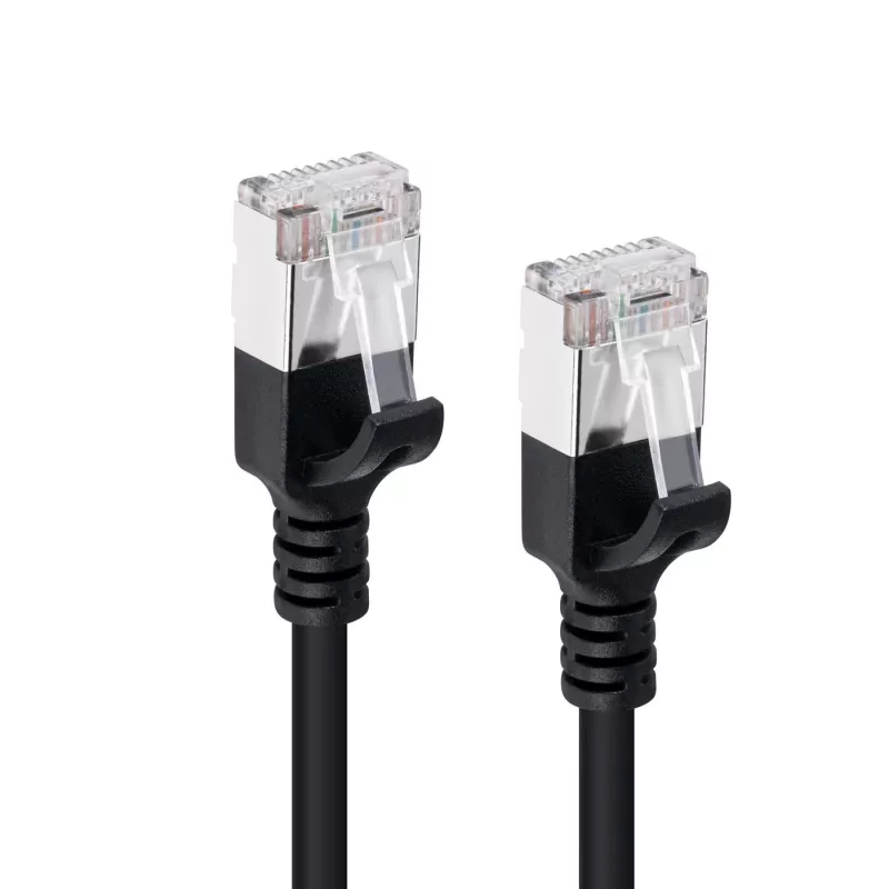 Microconnect V-FTP6A02S-SLIM tīkla kabelis, melns, 2 m, Cat6a U/FTP (STP)