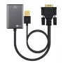 Microconnect VGAHDMI VGA kabelis 0.15 m VGA (D-Sub) Melns