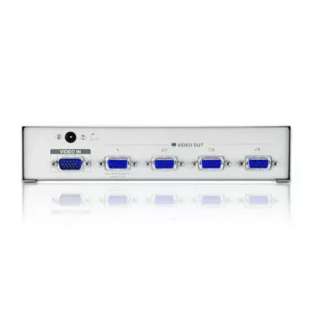 ATEN VS94A 4 portu VGA video sadalītājs, 1x VGA ieeja / 4x VGA izeja, 1920 x 1400, 350 MHz, līdz 30 m