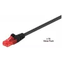 Microconnect V-UTP601SVP tīkla kabelis melns 1 m Cat6 U/UTP (UTP)