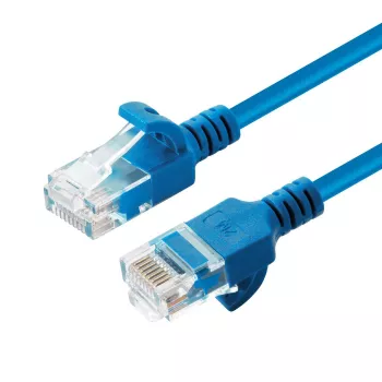 Microconnect V-UTP6A005B-SLIM tīkla kabelis, zils, 0.5 m, Cat6a, U/UTP (UTP)