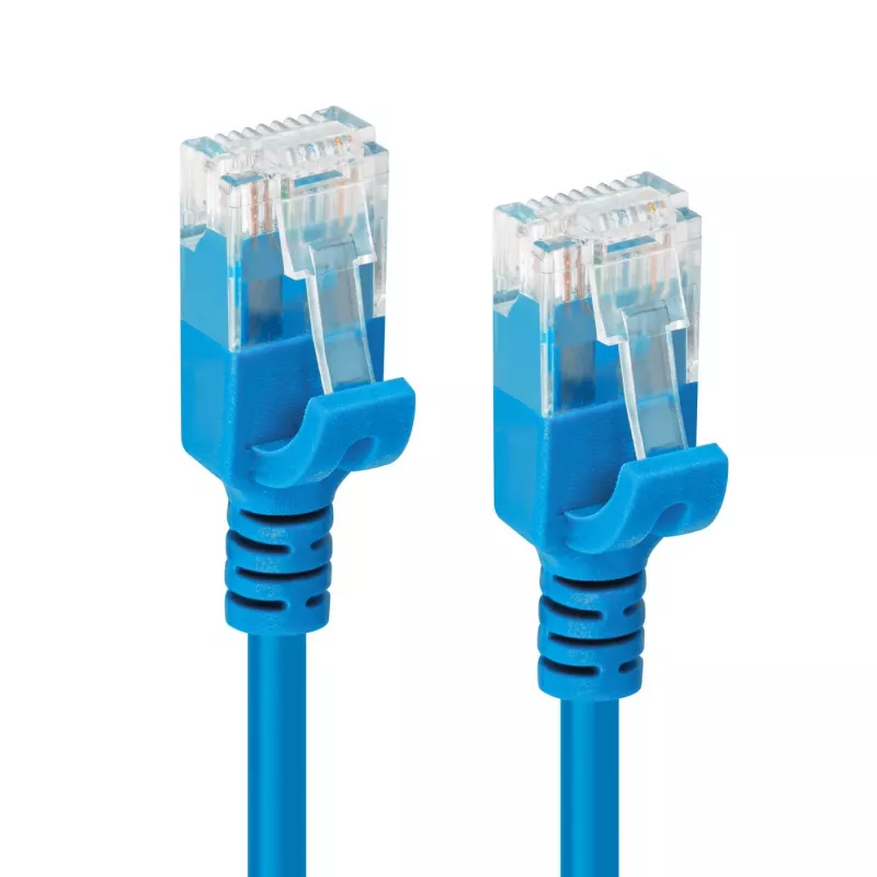 Microconnect V-UTP6A005B-SLIM tīkla kabelis, zils, 0.5 m, Cat6a, U/UTP (UTP)