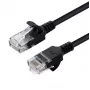 Microconnect V-UTP6A005S-SLIM tīkla kabelis, 0,5 m, Cat6a, U/UTP, melns