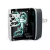 Lādētājs ALOGIC 3X67 67W GaN 2× USB Type-C ar maināmiem kontaktdakšu komplektiem