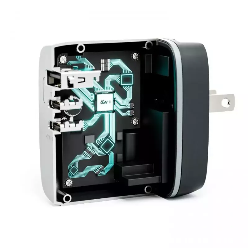 Lādētājs ALOGIC 3X67 67W GaN 2× USB Type-C ar maināmiem kontaktdakšu komplektiem