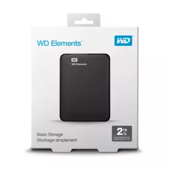 Ārējais cietais disks Western Digital WD Elements 2TB 2.5 collu USB 3.2 Melns