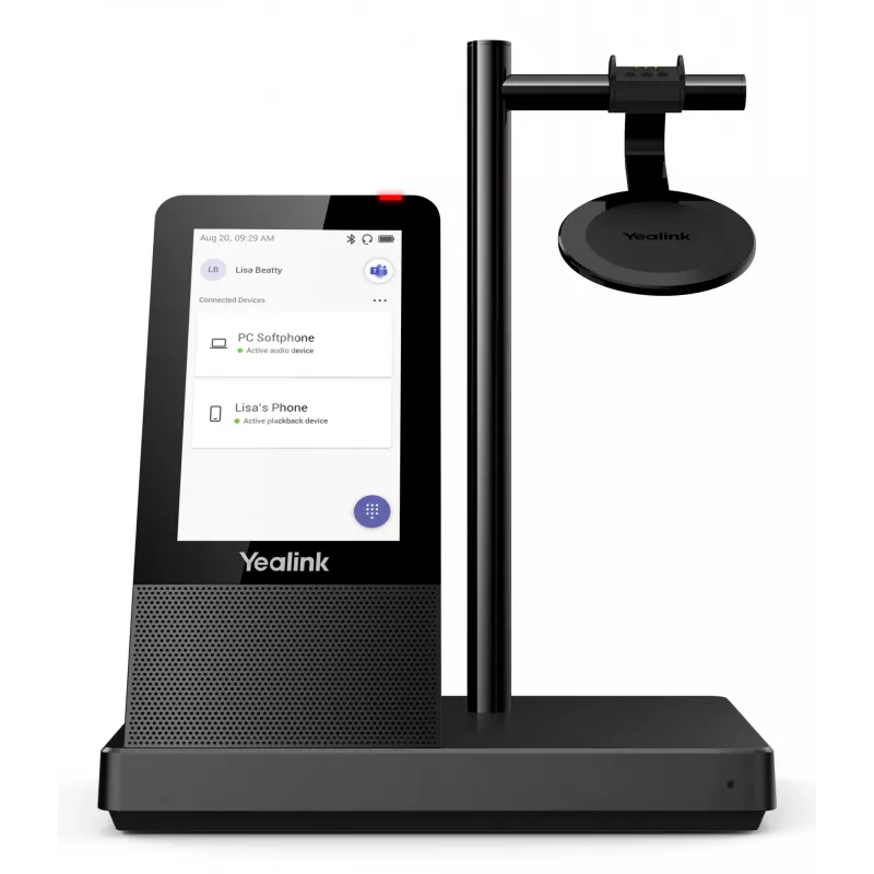 Yealink WH66 DECT bezvadu austiņas DUĀL TEAMS, Bezvadu, Birojs/Zvanu centrs, 20 - 20000 Hz, 127 g, Personiskā audio konferenču sistēma, Melna