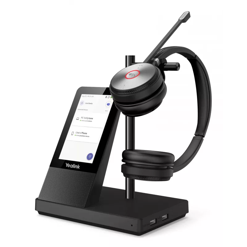 Yealink WH66 DECT bezvadu austiņas DUĀL TEAMS, Bezvadu, Birojs/Zvanu centrs, 20 - 20000 Hz, 127 g, Personiskā audio konferenču sistēma, Melna
