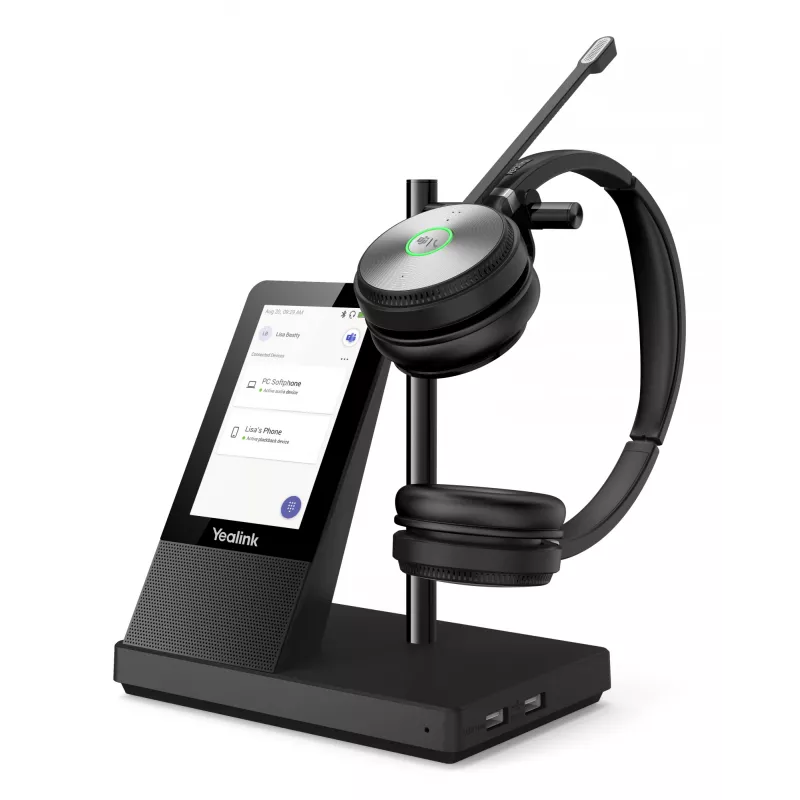 Yealink WH66 DECT bezvadu austiņas DUĀL TEAMS, Bezvadu, Birojs/Zvanu centrs, 20 - 20000 Hz, 127 g, Personiskā audio konferenču sistēma, Melna