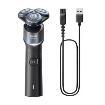 Elektriskais skuveklis Philips Shaver 5000X sērija X5006/00 — 3 rotējošas galviņas, Wet & Dry, 50 min akumulators, USB-C ātrā uzlāde